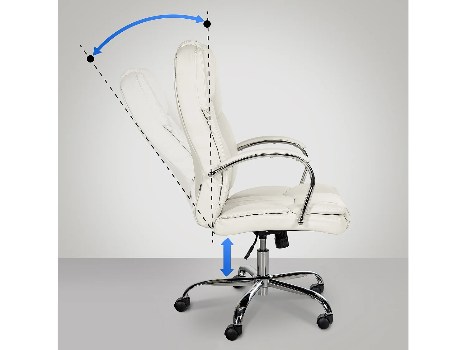 Bürosessel - Kunstleder - weiß - XXL Xanthos