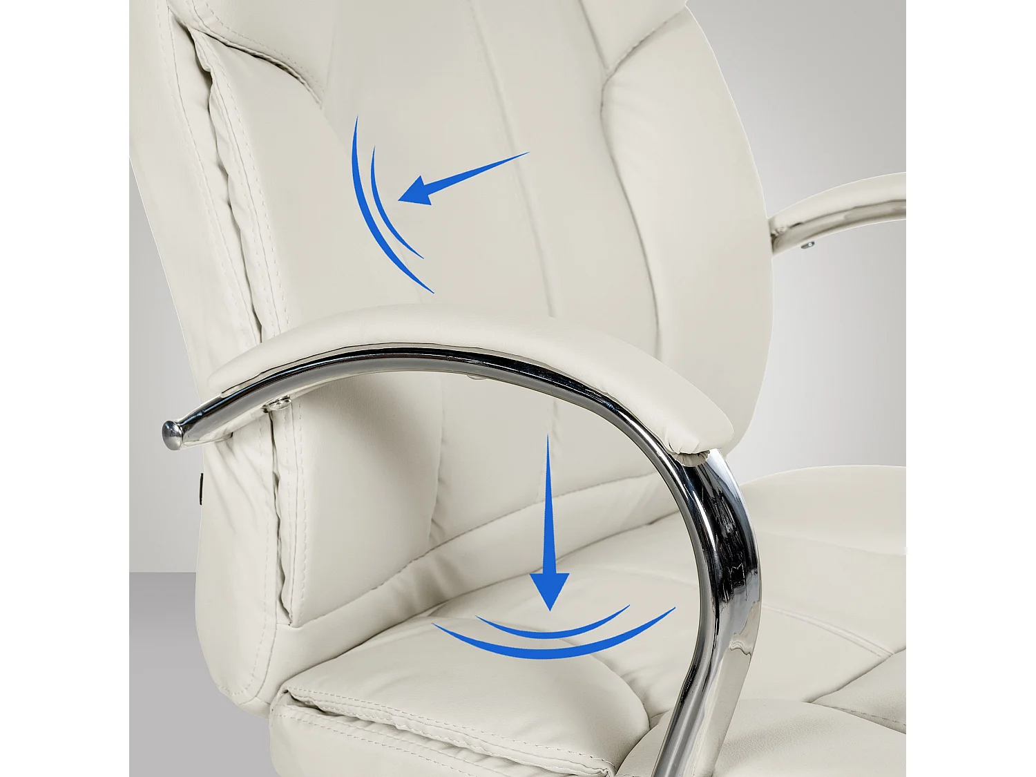 Bürosessel - Kunstleder - weiß - XXL Xanthos