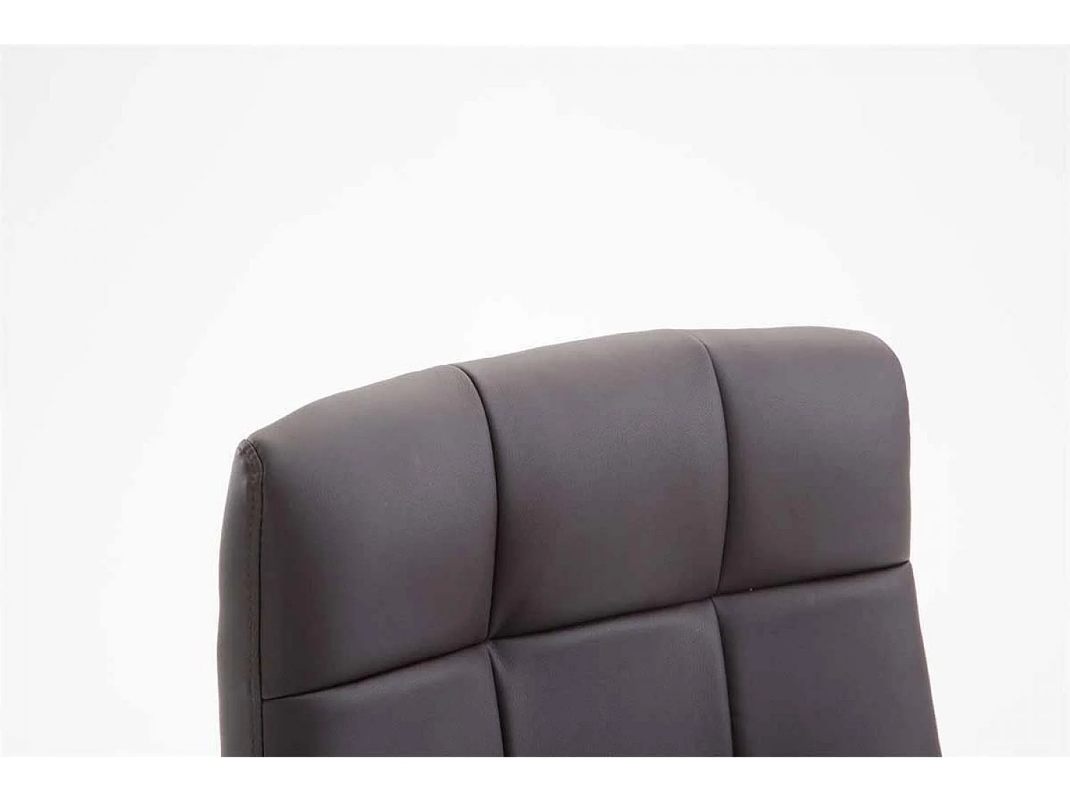 Chaise de bureau - Similicuir & Métal chromé - Marron - Mikos