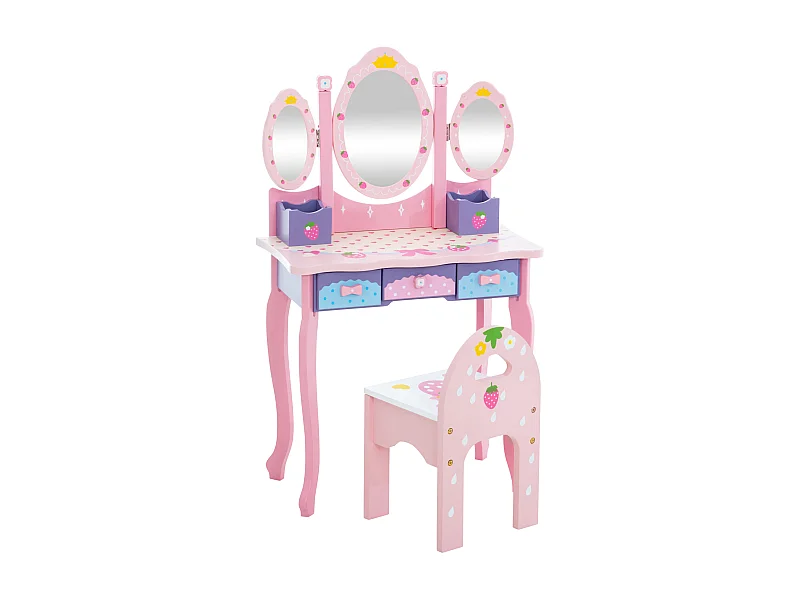 Kaptafel - eckig - Hout - 60 x 31cm - roze - Emilia