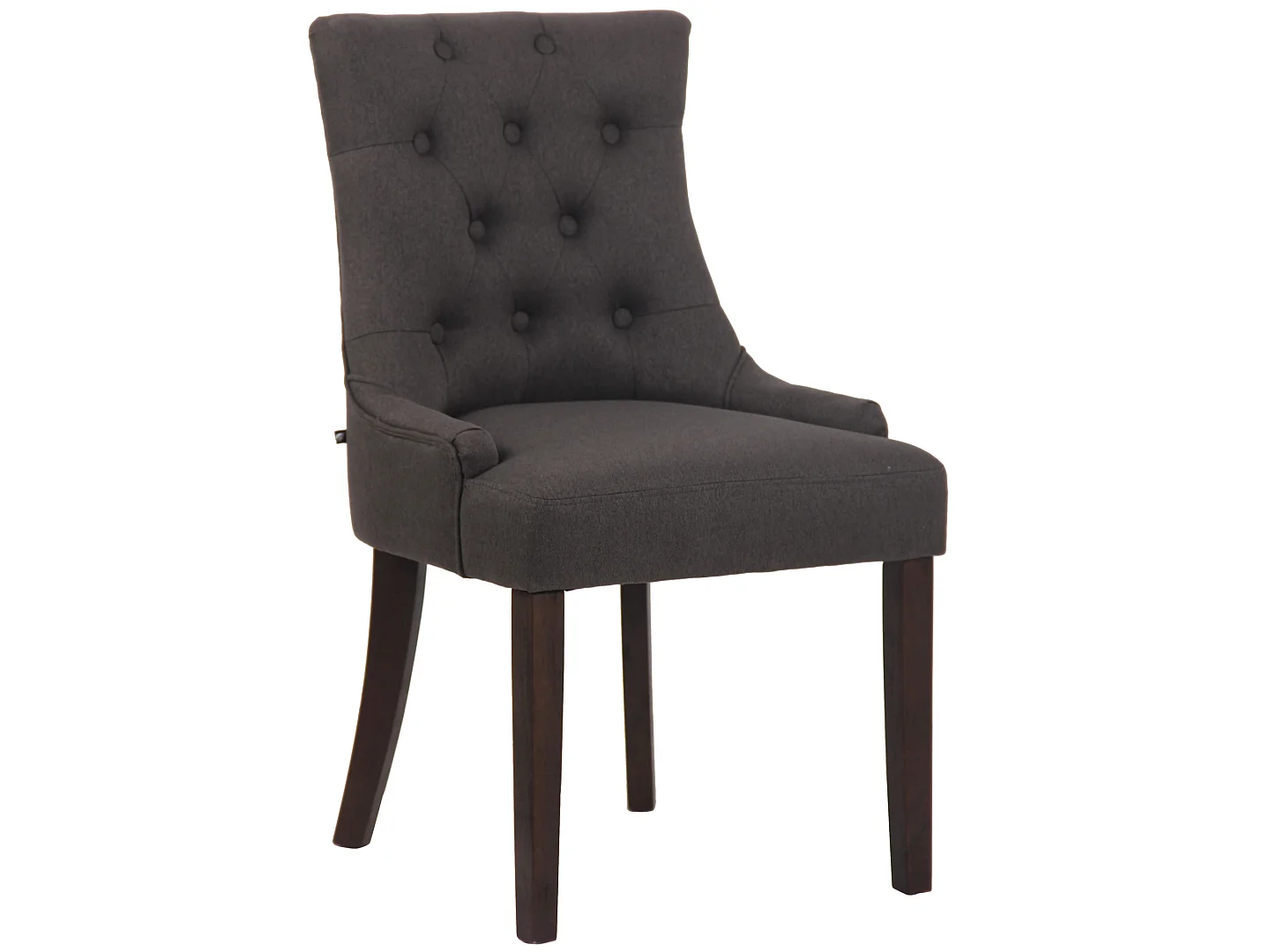 chaise salle à manger - Tissu & Bois - Gris foncé - Inverness