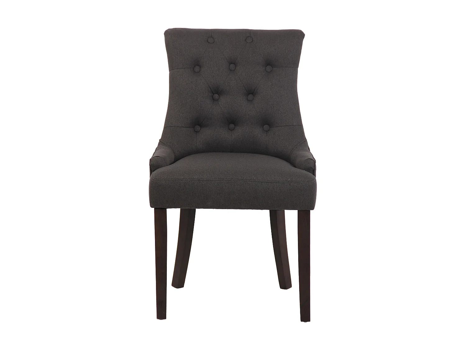 chaise salle à manger - Tissu & Bois - Gris foncé - Inverness