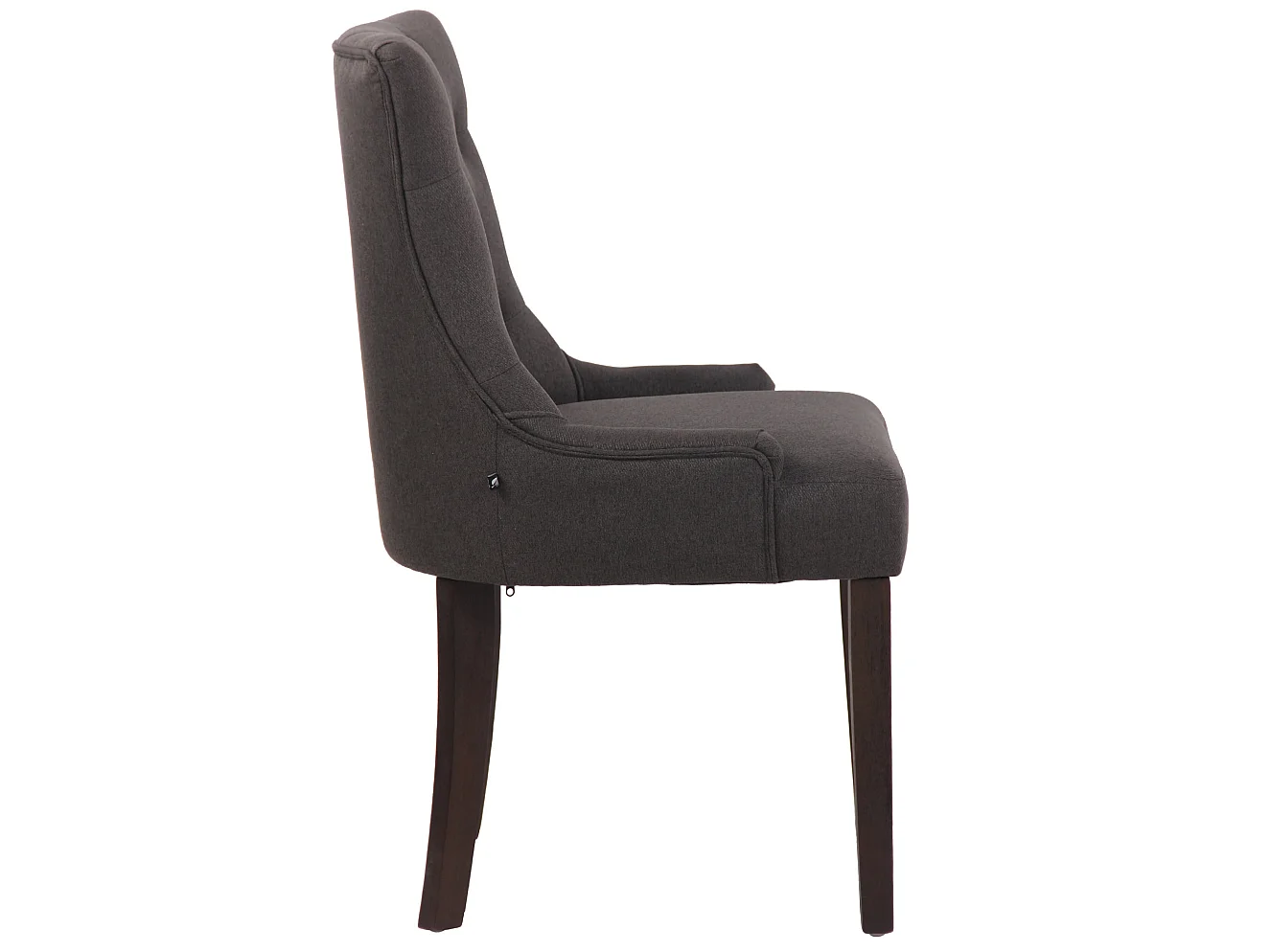 chaise salle à manger - Tissu & Bois - Gris foncé - Inverness