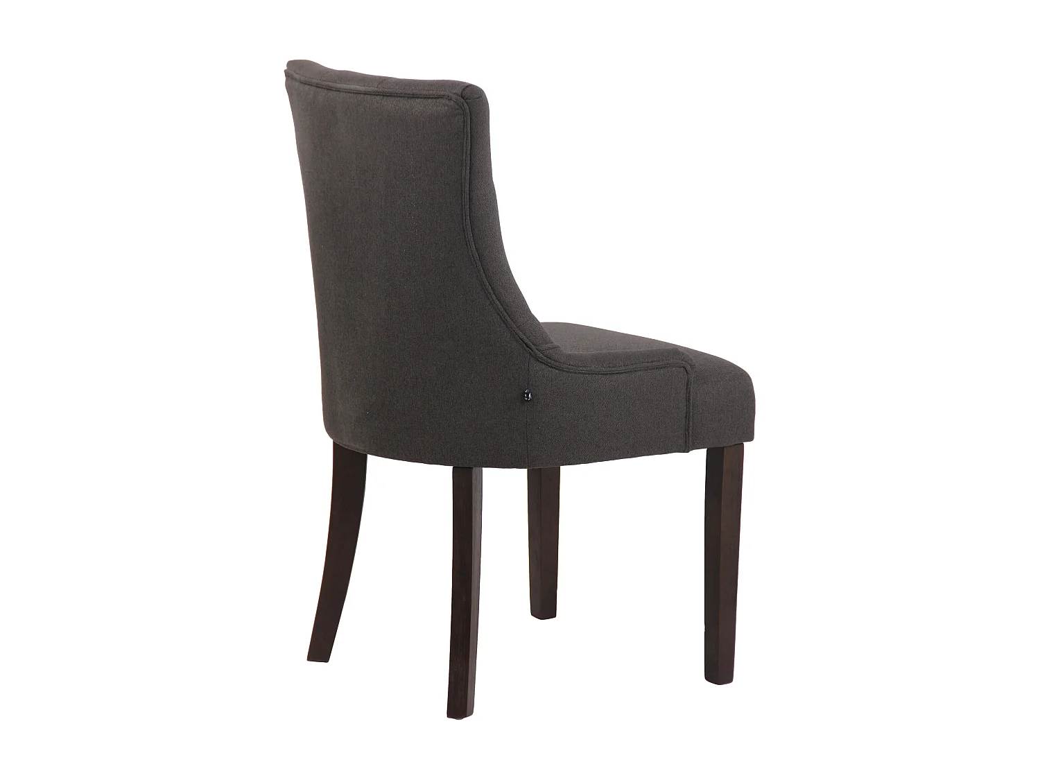 chaise salle à manger - Tissu & Bois - Gris foncé - Inverness