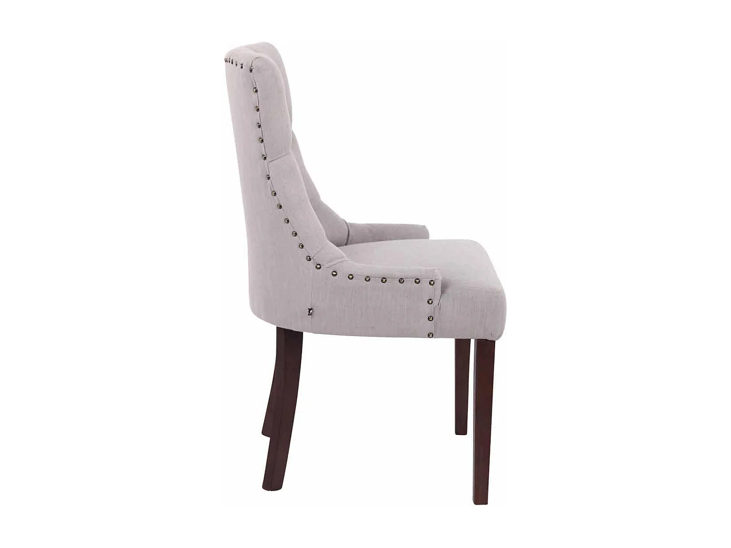 Lot de 2  chaise salle à manger - Tissu & Antique - Gris - Aberdeen