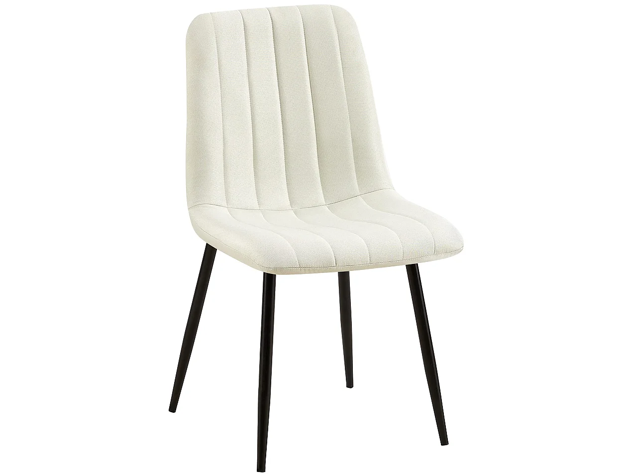 Eetkamerstoelen - Stof - creme - Dijon