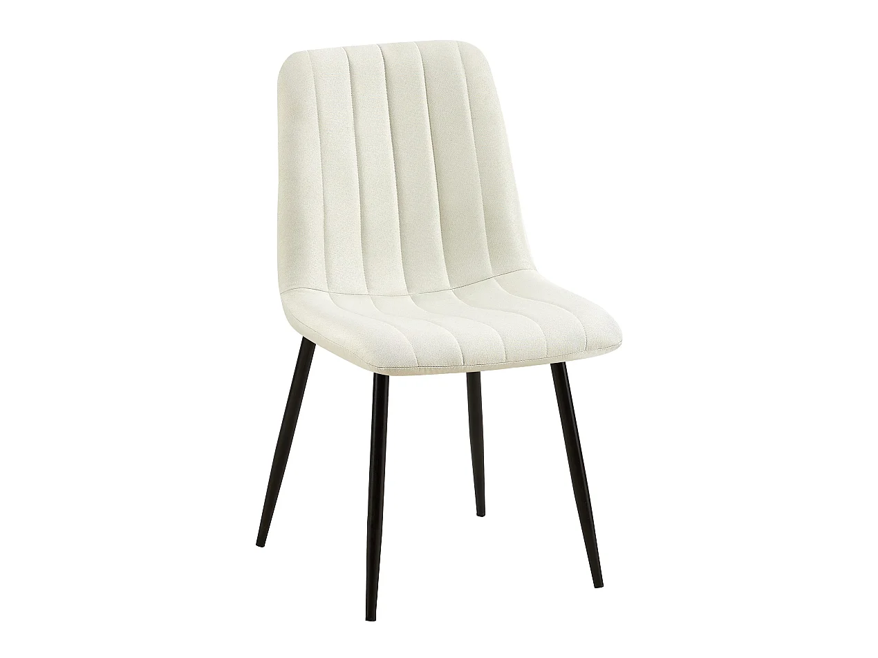 chaise salle à manger - Tissu - Crème - Dijon