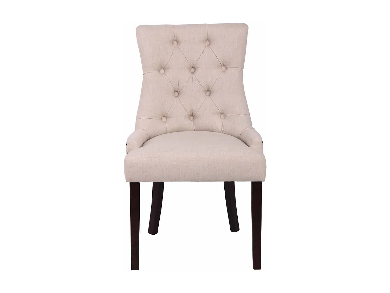 Lot de 2  chaise salle à manger - Tissu & Antique - Crème - Aberdeen