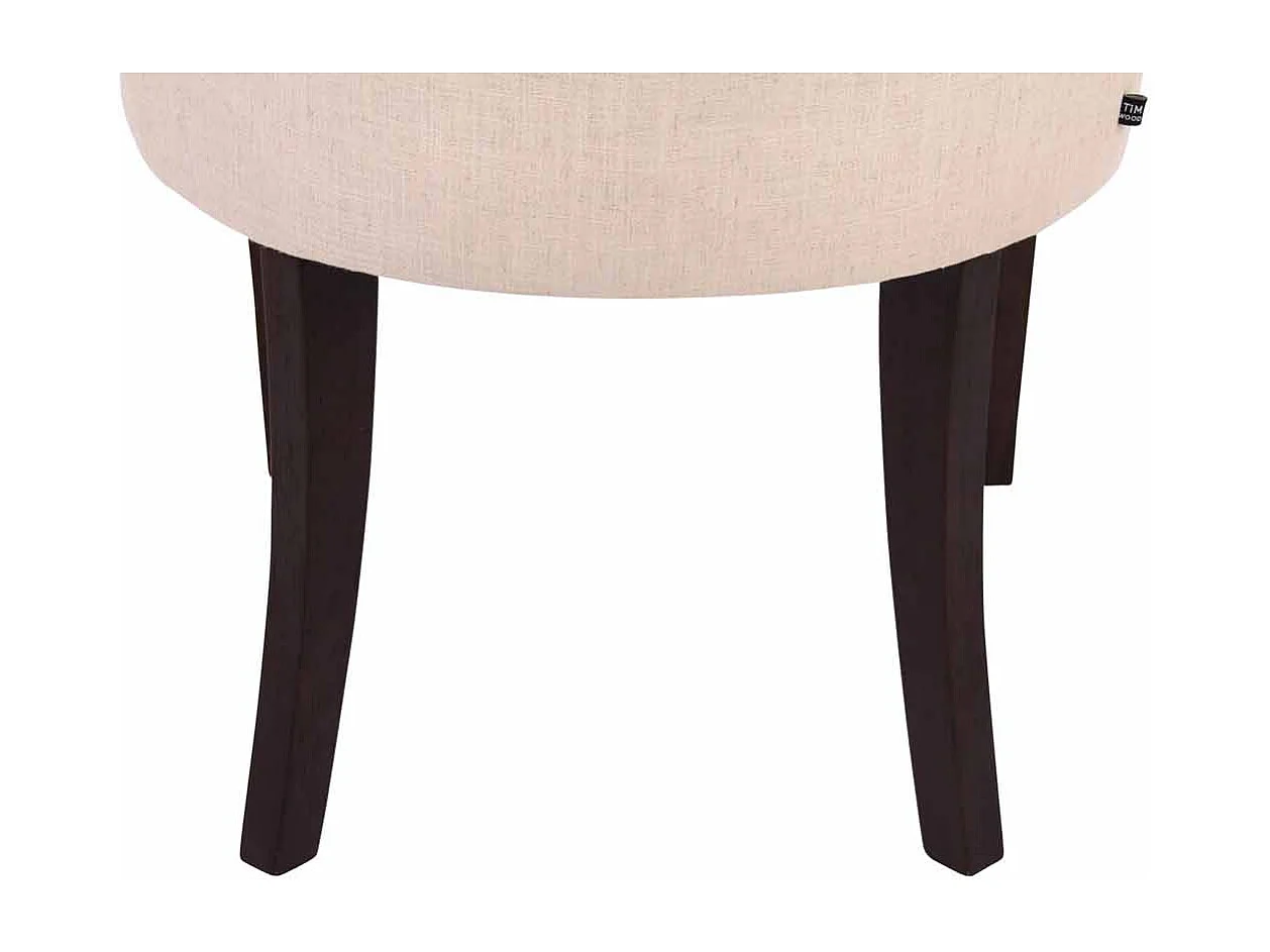 Lot de 2  chaise salle à manger - Tissu & Antique - Crème - Aberdeen