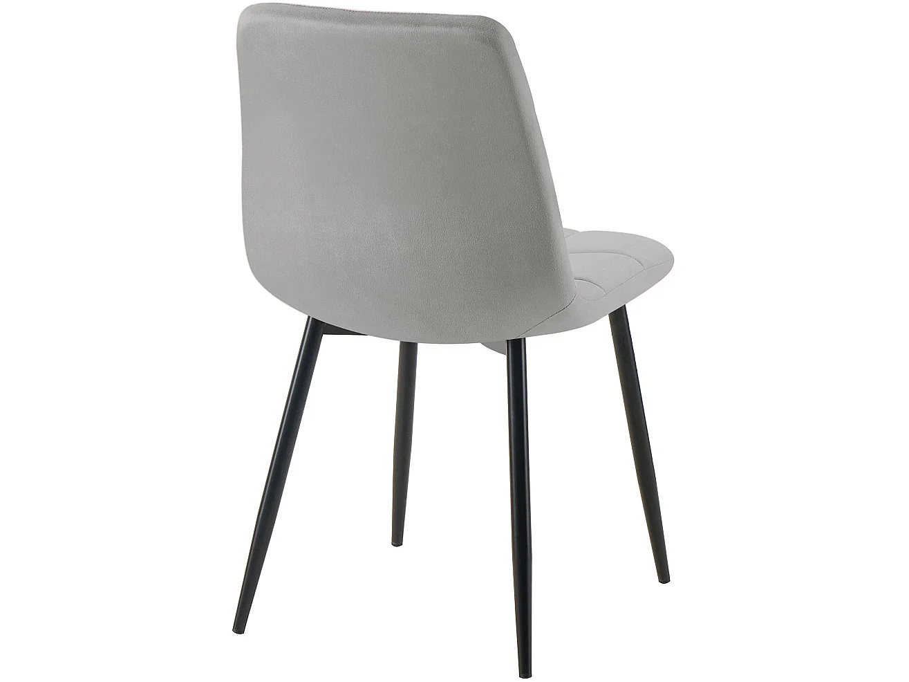 Set van 4  Eetkamerstoelen - Fluweel - grijs - Tilde