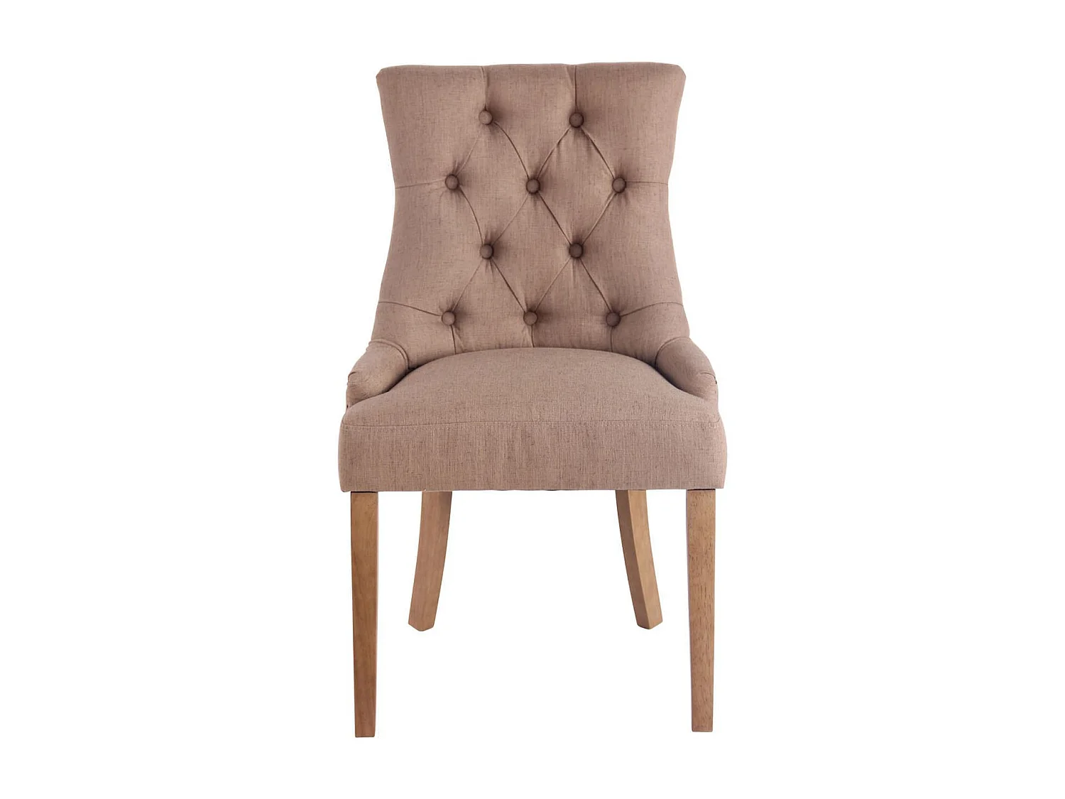 Lot de 2  chaise salle à manger - Tissu & Antique clair - Taupe - Aberdeen