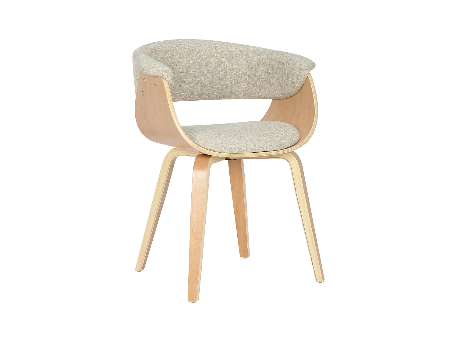 chaise salle à manger - Tissu & Nature - Crème - Bruce