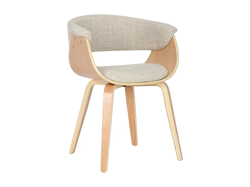 chaise salle à manger - Tissu & Nature - Crème - Bruce