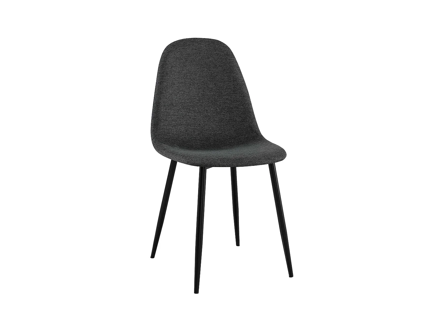 chaise salle à manger - Tissu - Noir - Napier