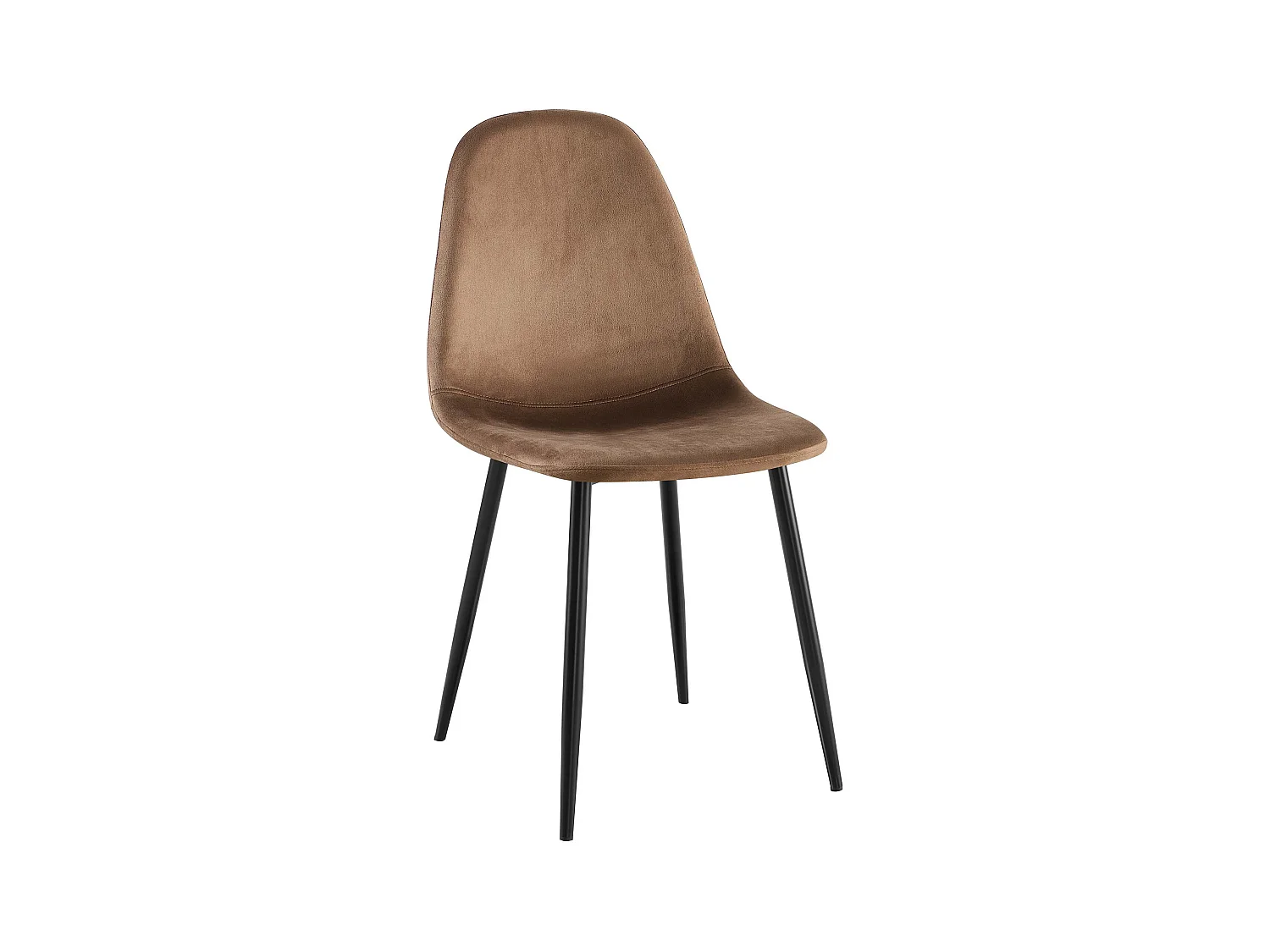 chaise salle à manger - Velours - Marron - Napier