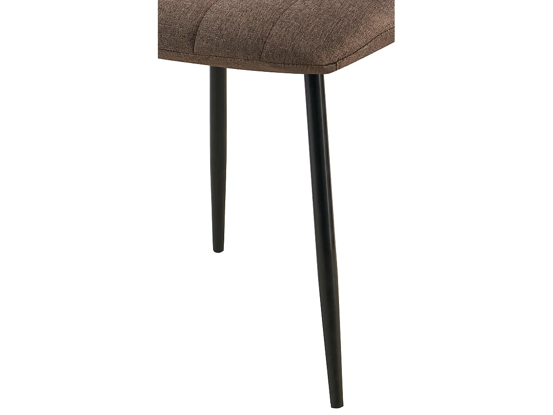 Silla de comedor - Tela - Marrón - Dijon