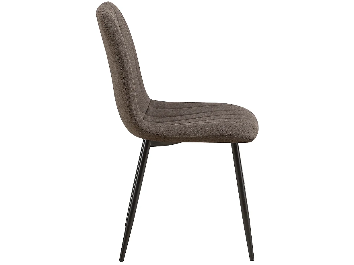 Eetkamerstoelen - Stof - bruin - Dijon