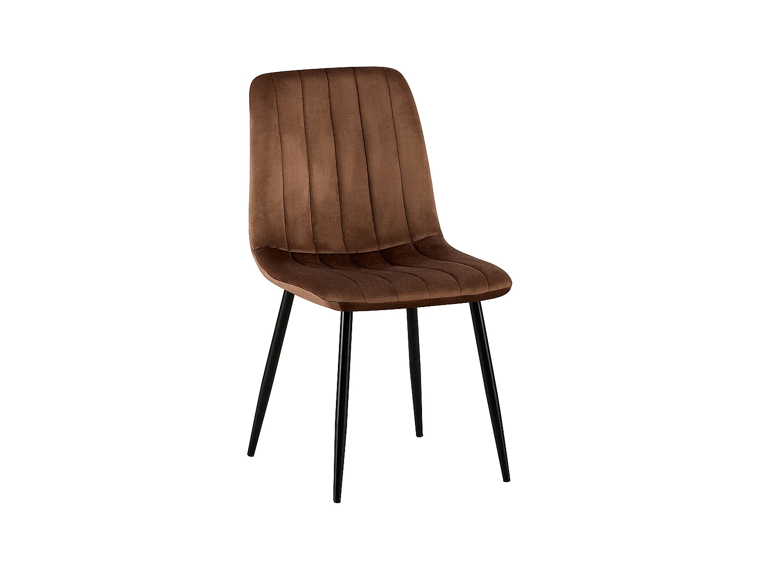 chaise salle à manger - Velours - Marron - Dijon