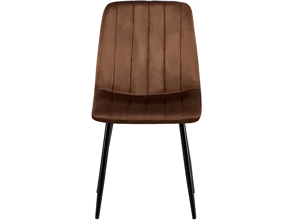 Eetkamerstoelen - Fluweel - bruin - Dijon