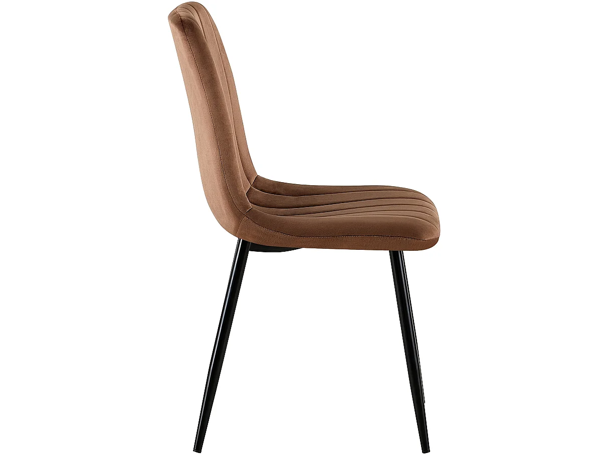 Eetkamerstoelen - Fluweel - bruin - Dijon