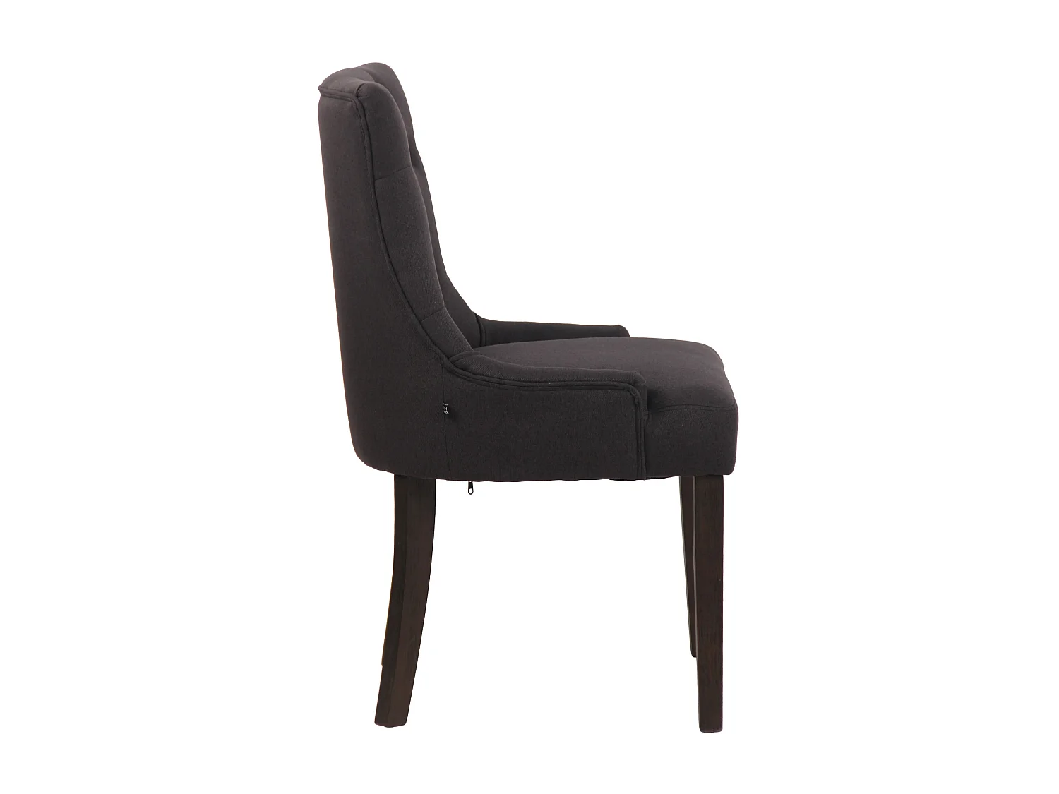 chaise salle à manger - Tissu & Bois - Noir - Inverness