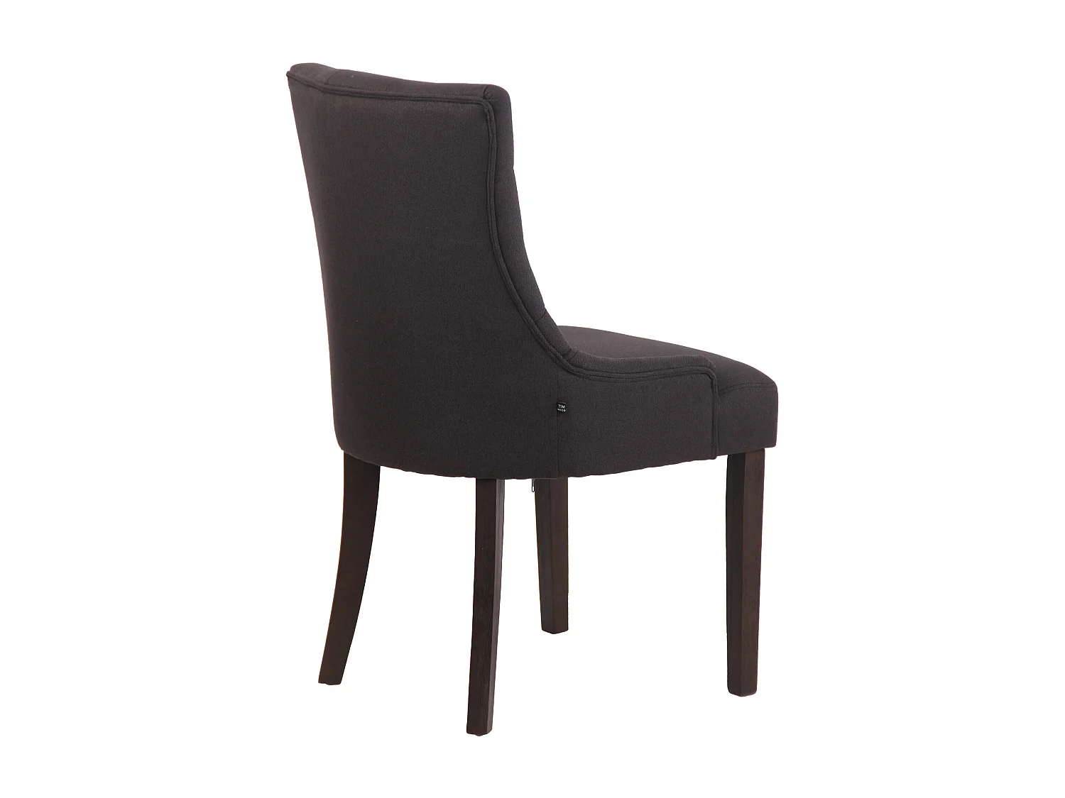 chaise salle à manger - Tissu & Bois - Noir - Inverness