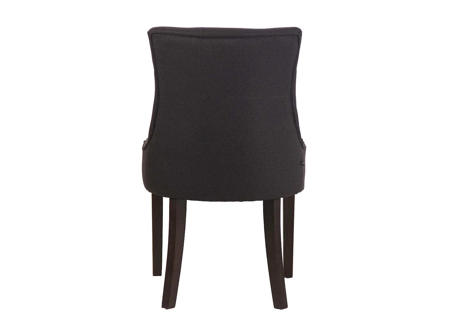 chaise salle à manger - Tissu & Bois - Noir - Inverness