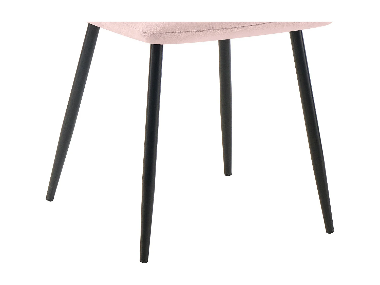 Lot de 4  chaise salle à manger - Velours - Rose - Tilde