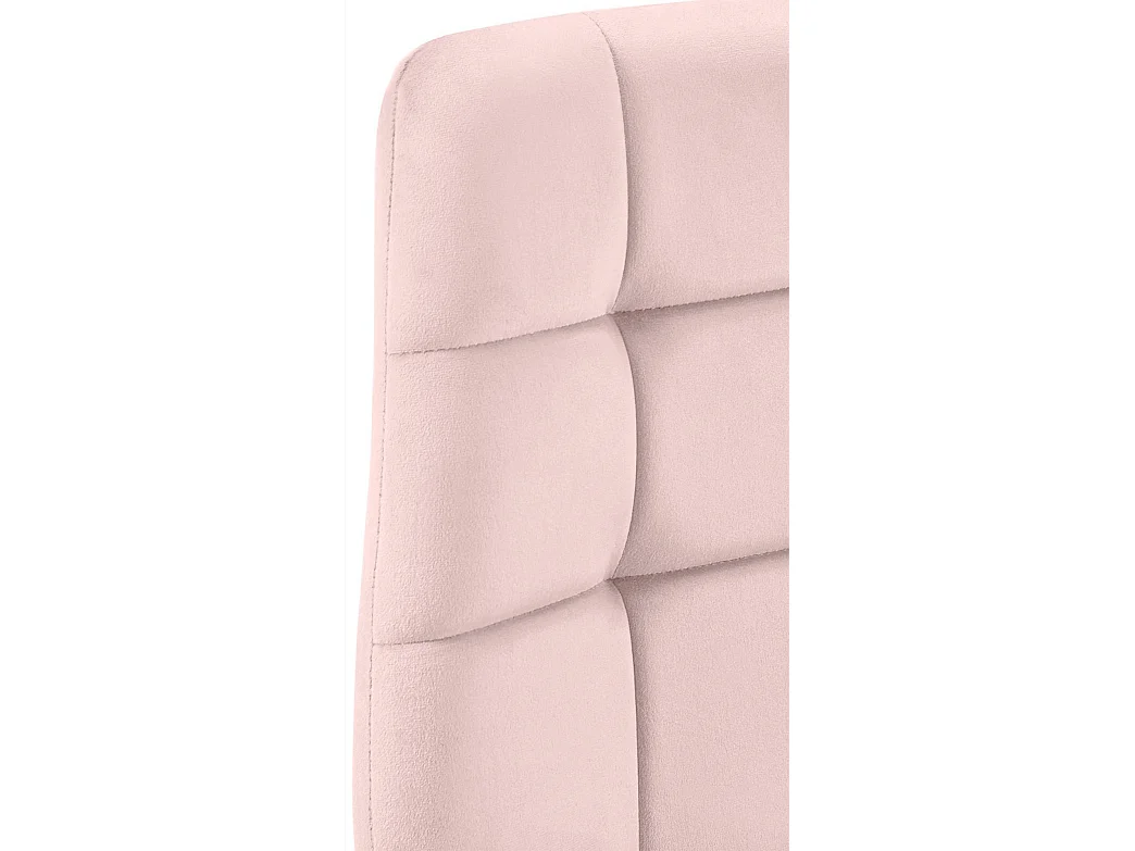 Lot de 4  chaise salle à manger - Velours - Rose - Tilde