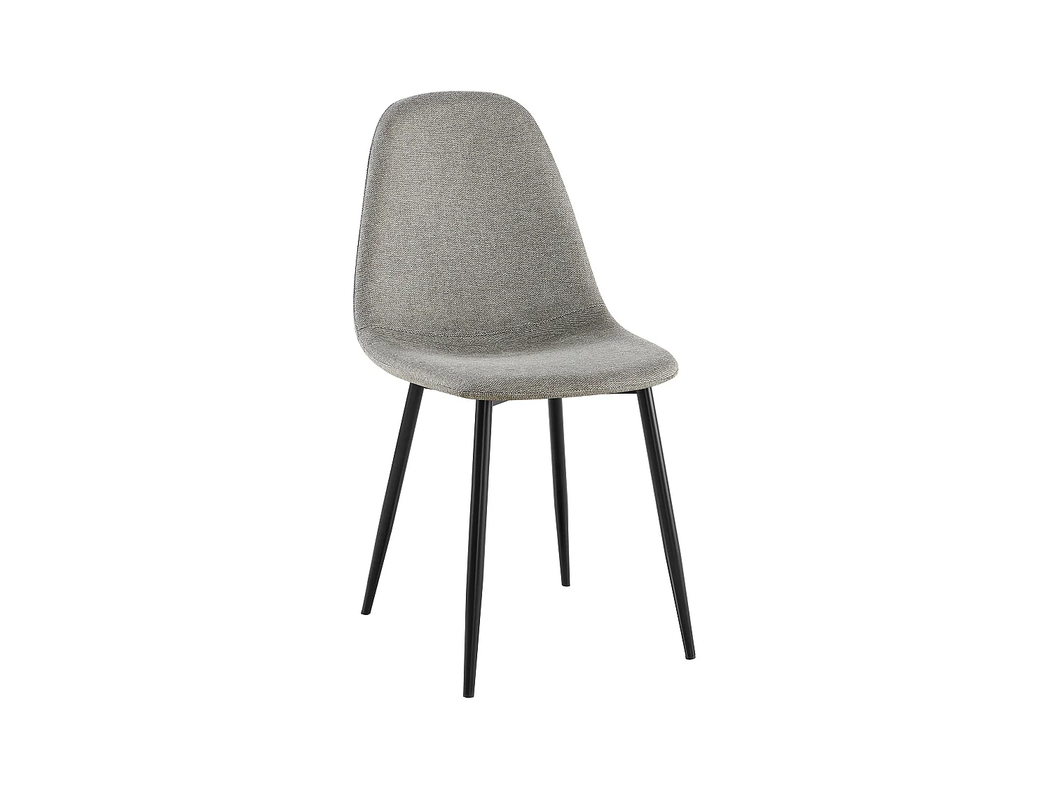 chaise salle à manger - Tissu - Gris clair - Napier