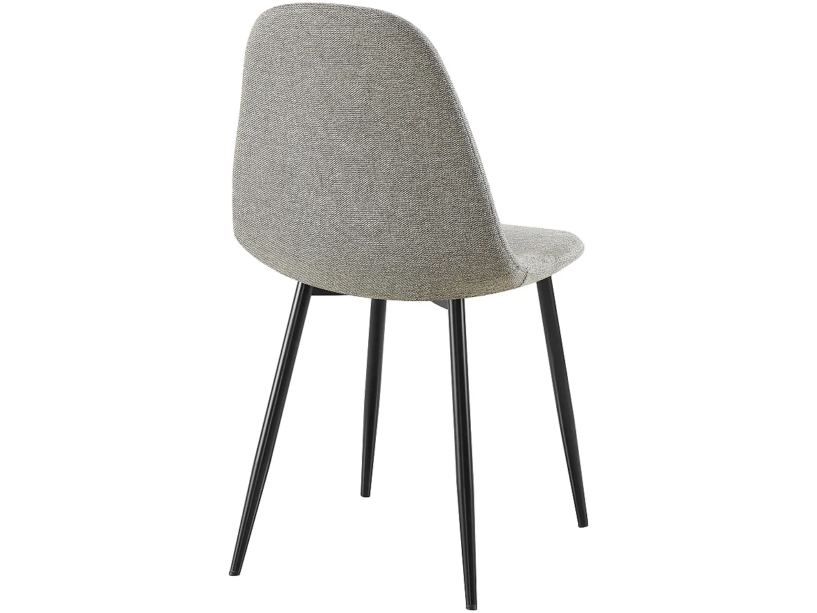 chaise salle à manger - Tissu - Gris clair - Napier