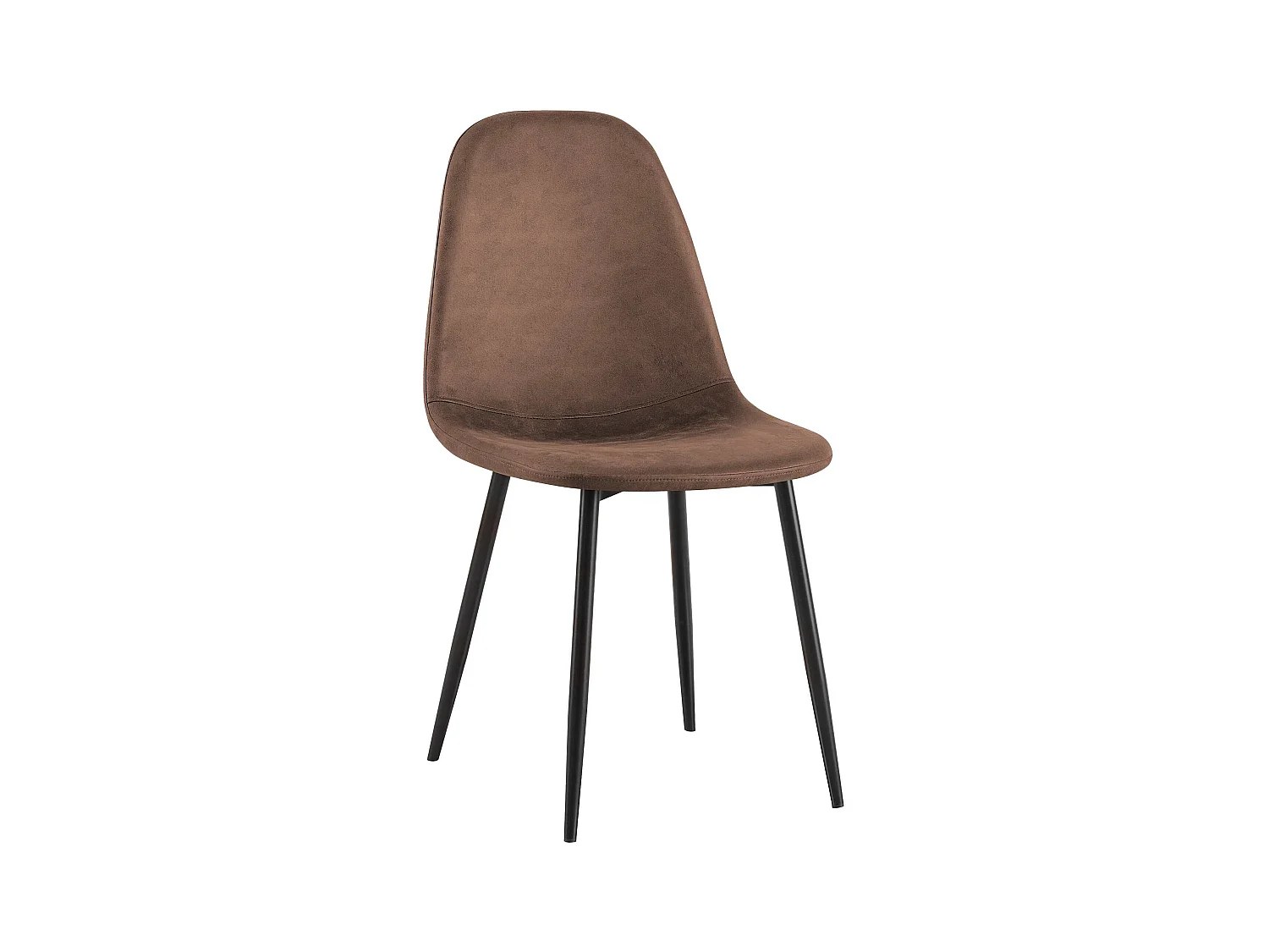 chaise salle à manger - Similicuir vintage - Marron - Napier