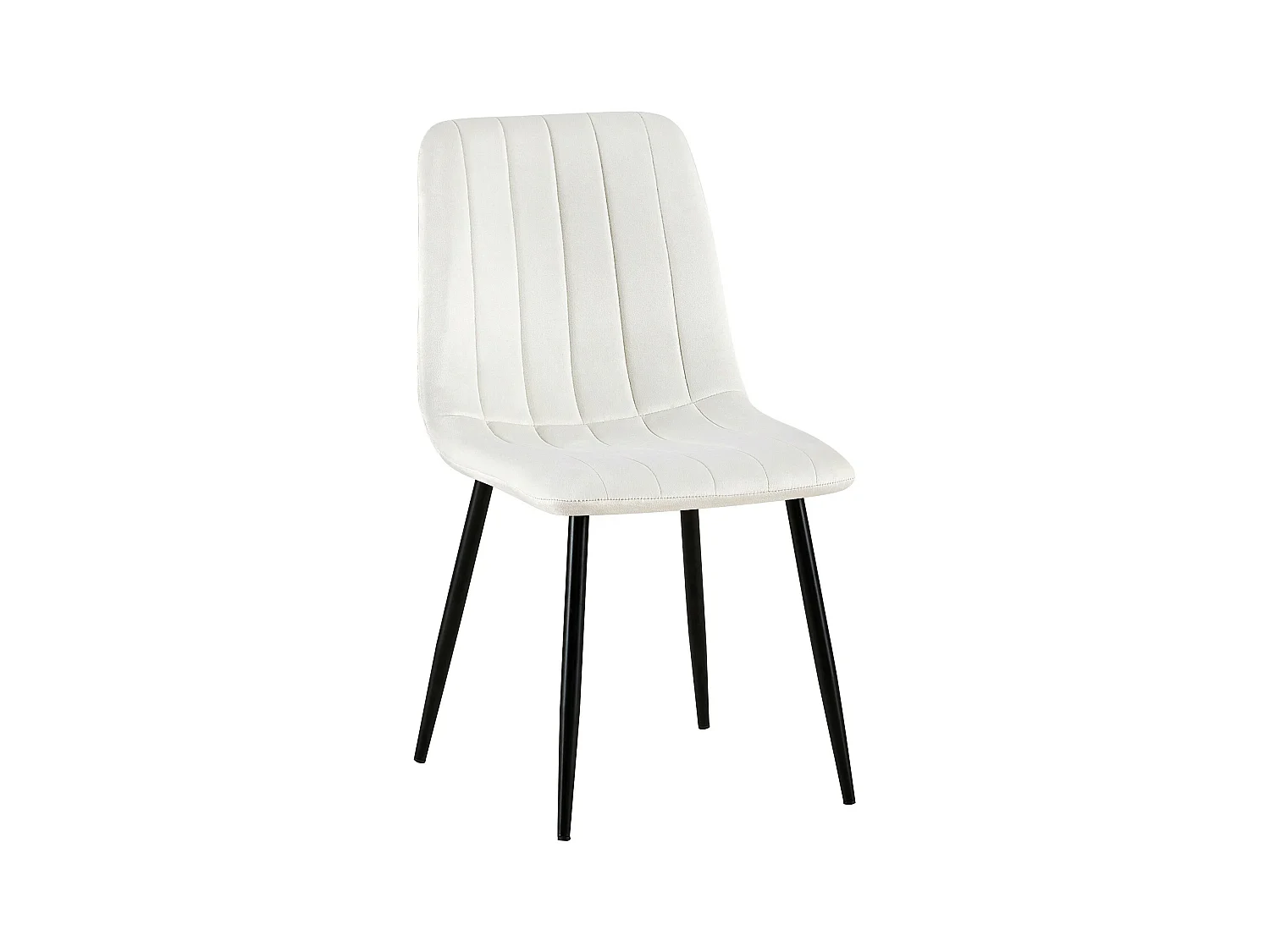 chaise salle à manger - Velours - Blanc crème - Dijon