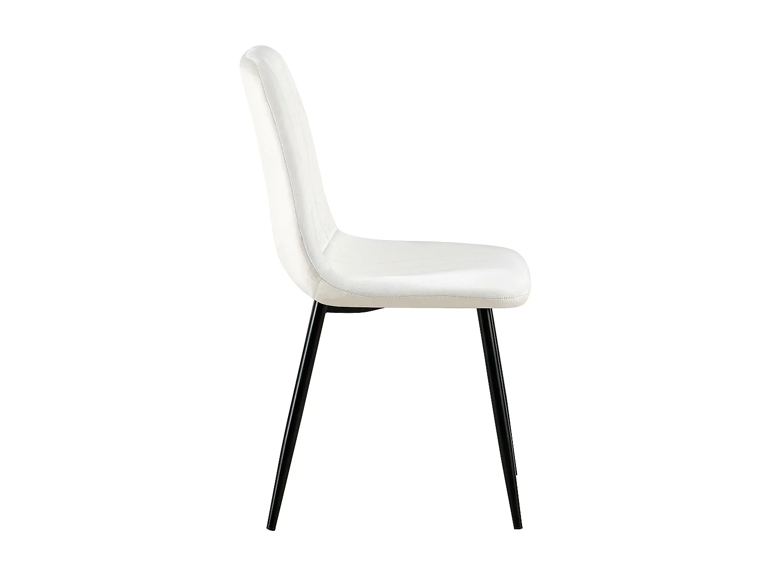 chaise salle à manger - Velours - Blanc crème - Dijon