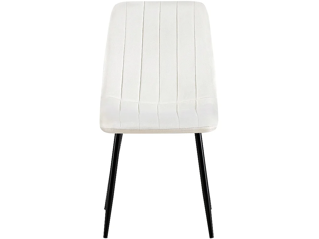 chaise salle à manger - Velours - Blanc crème - Dijon