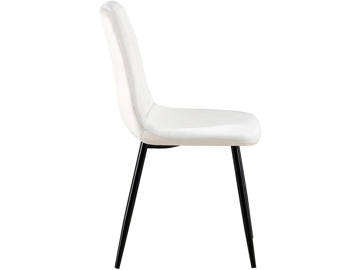 chaise salle à manger - Velours - Blanc crème - Dijon