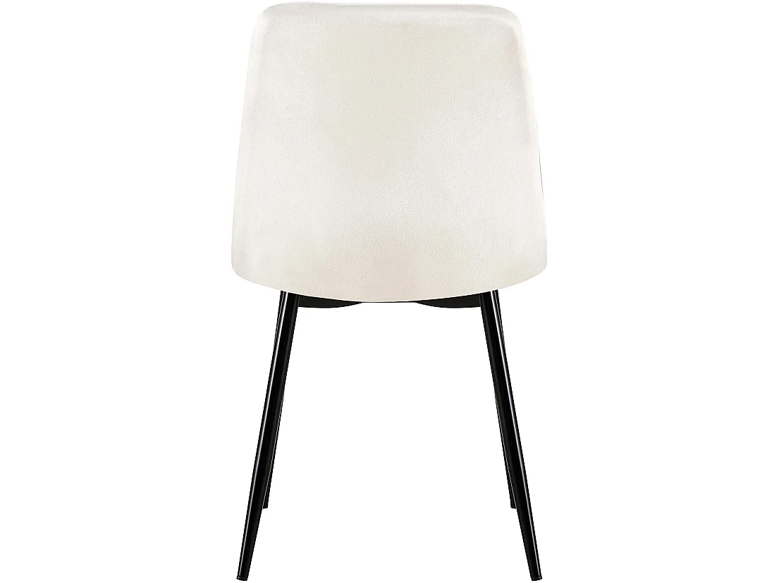 chaise salle à manger - Velours - Blanc crème - Dijon
