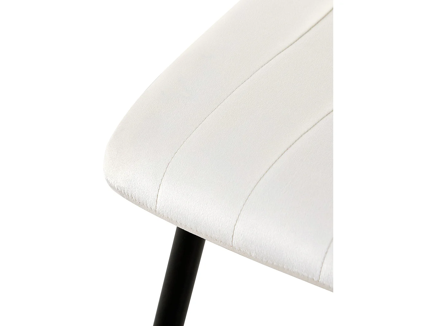 chaise salle à manger - Velours - Blanc crème - Dijon