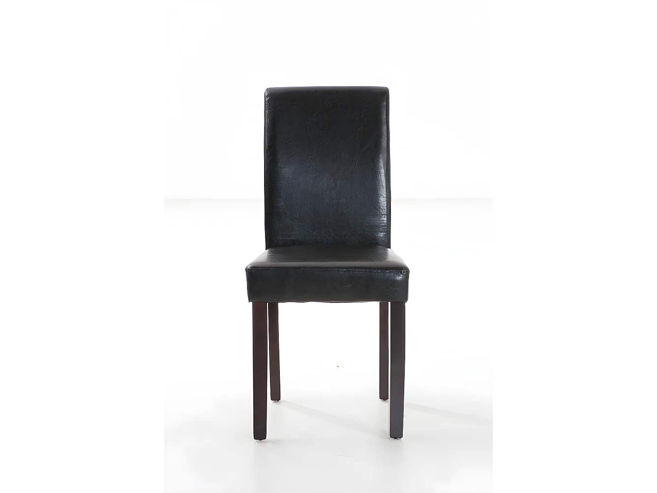 chaise salle à manger - Similicuir & Marron foncé - Marron - Ina