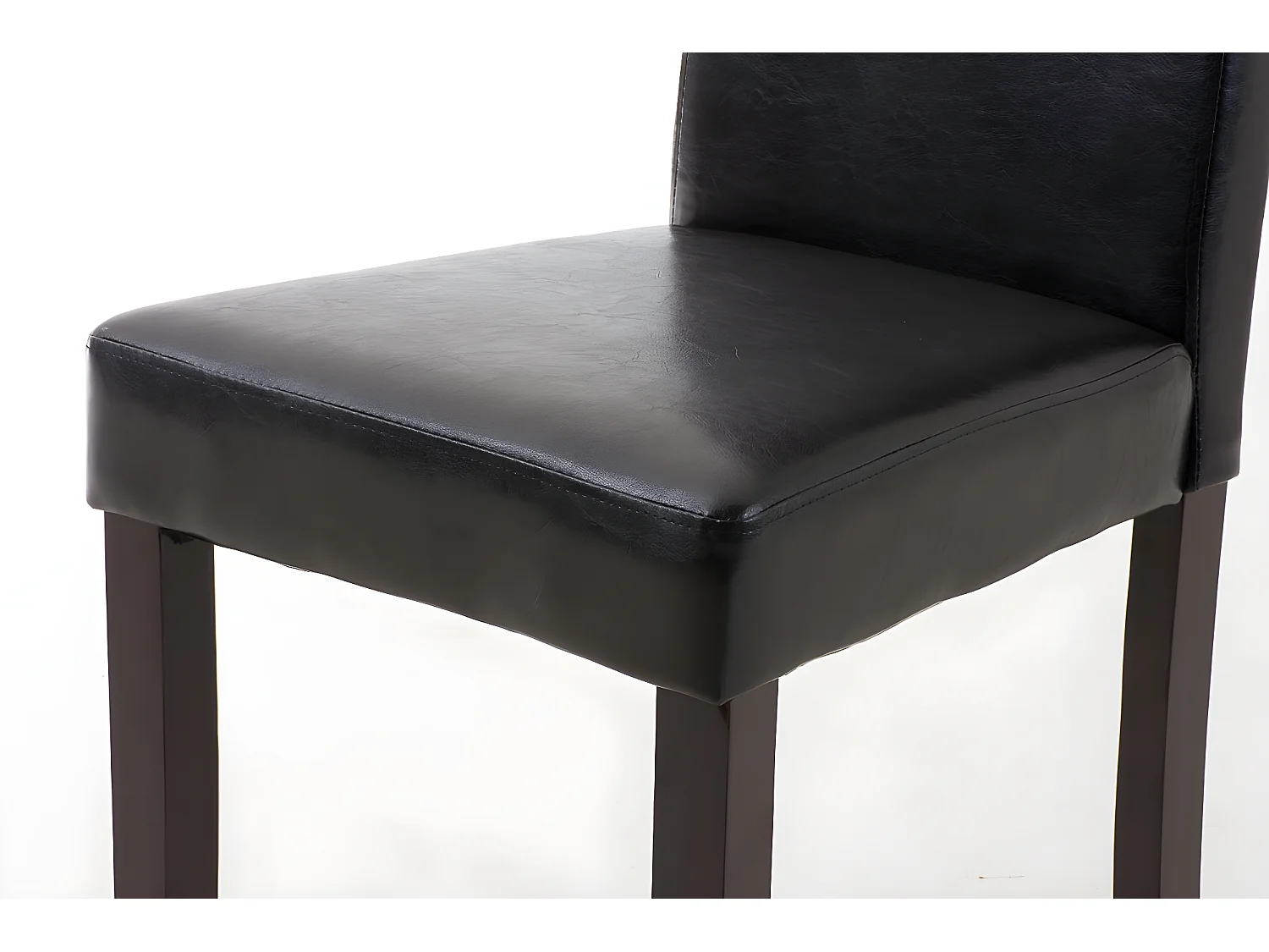 chaise salle à manger - Similicuir & Marron foncé - Marron - Ina