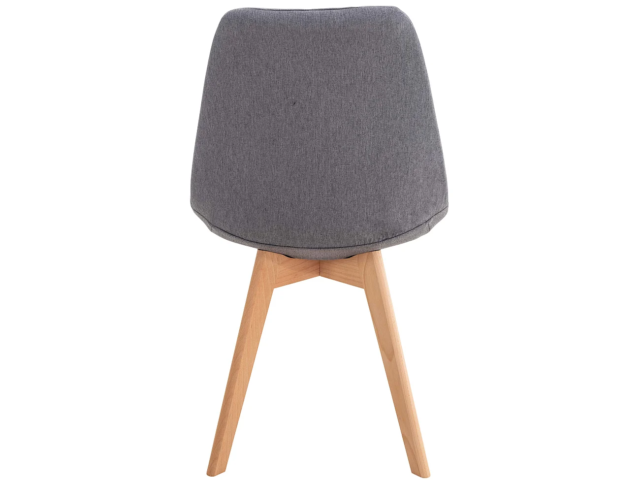 Set van 4  Eetkamerstoelen - Stof - grijs - Linares