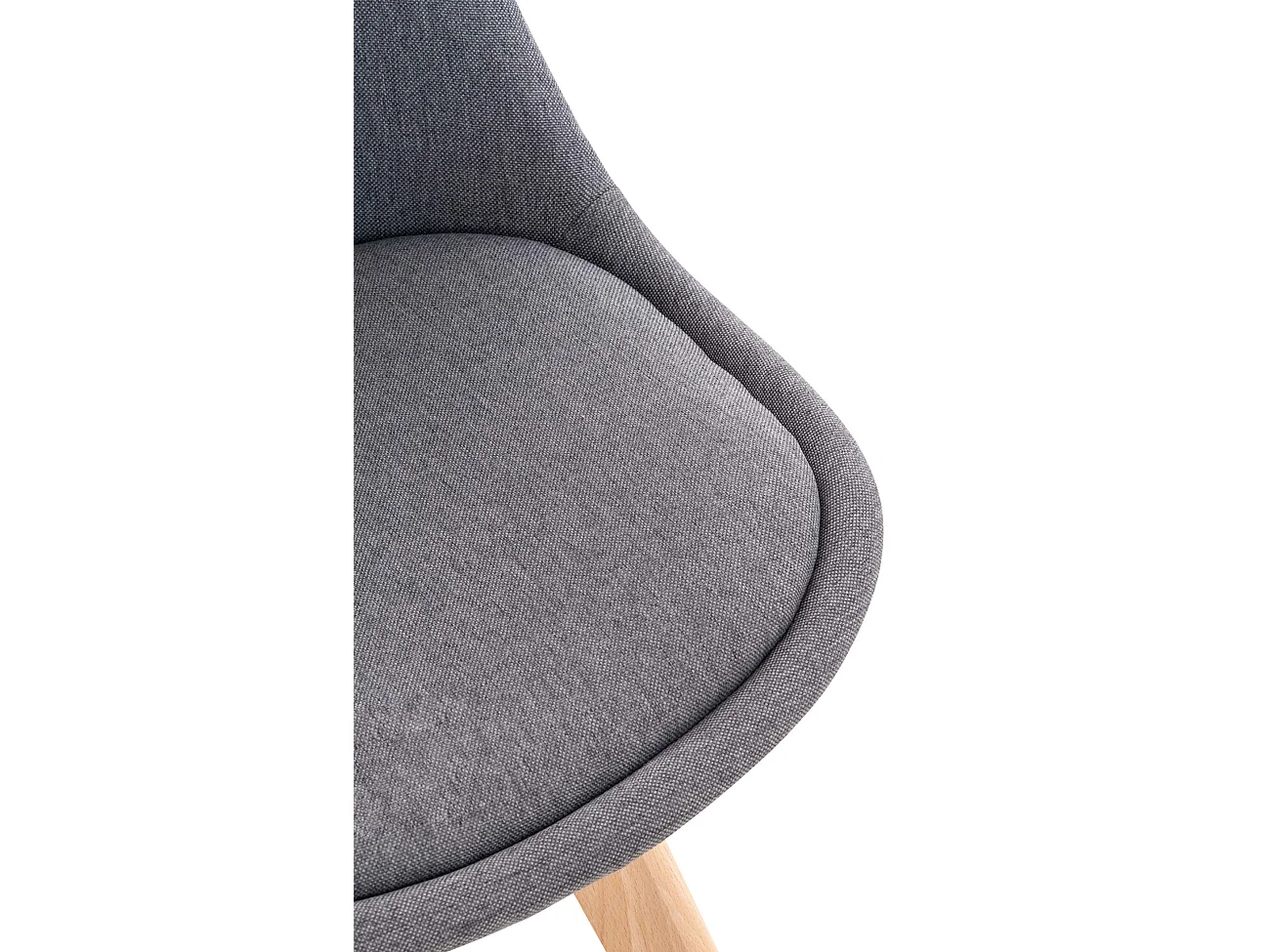 Lot de 4  chaise salle à manger - Tissu - Gris - Linares