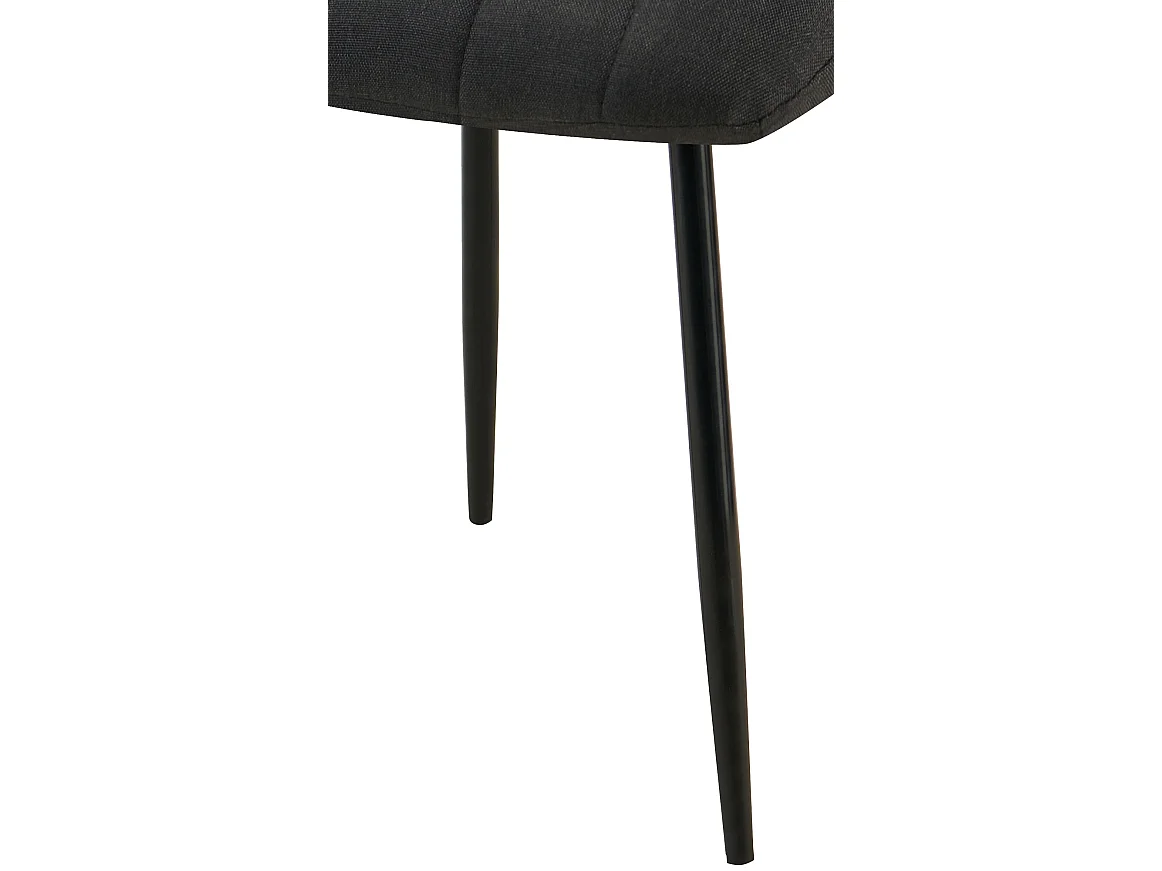 Eetkamerstoelen - Stof - zwart - Dijon