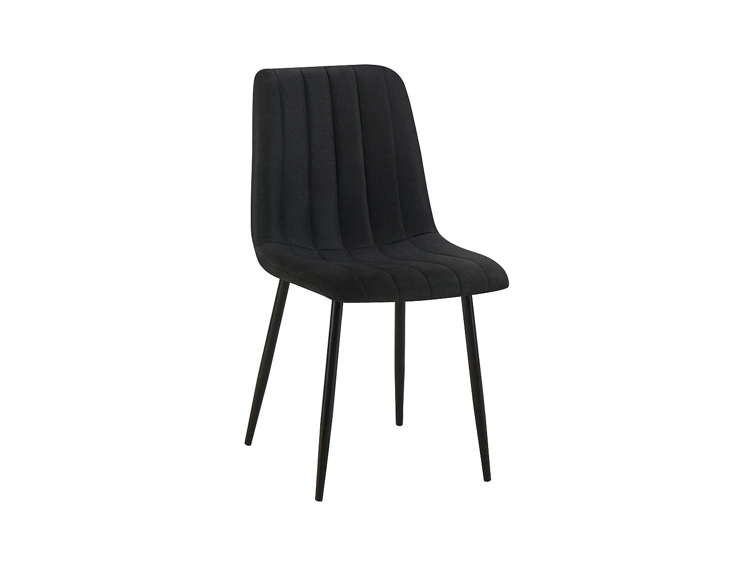 chaise salle à manger - Tissu - Noir - Dijon