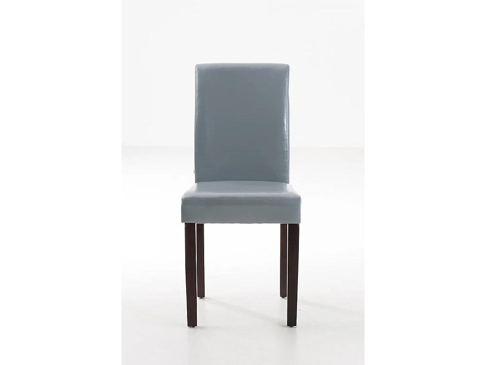 Eetkamerstoelen - Kunstleer & donkerbruin - grijs - Ina