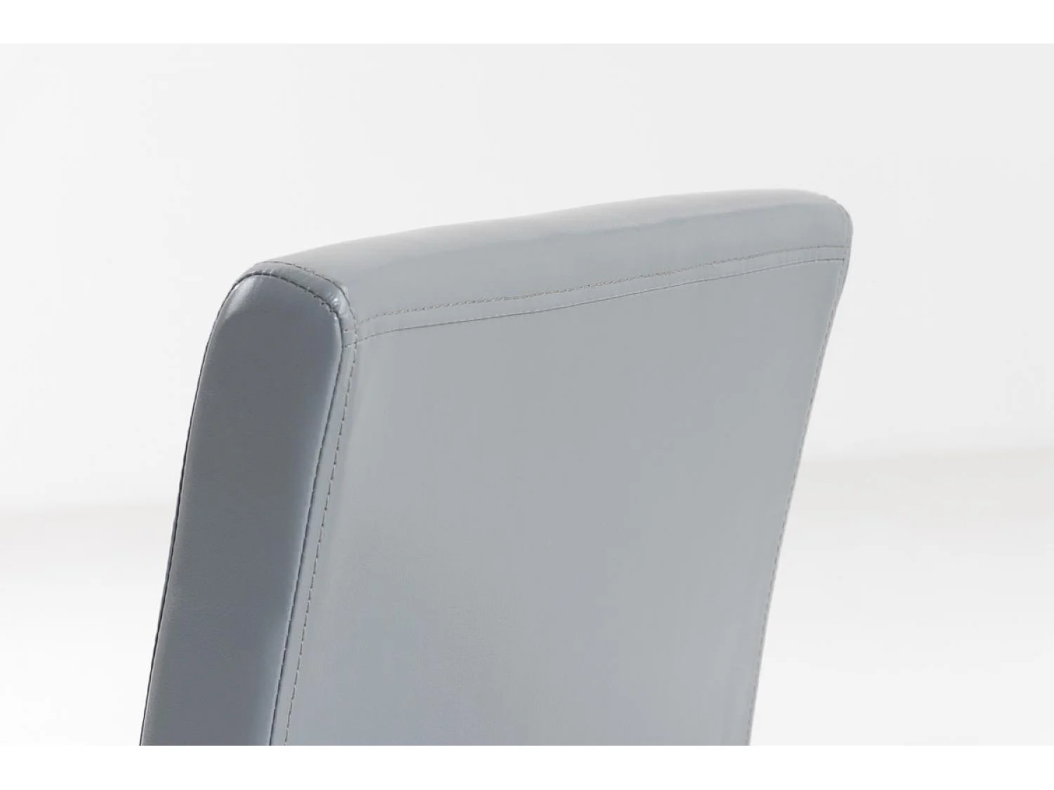 chaise salle à manger - Similicuir & Marron foncé - Gris - Ina