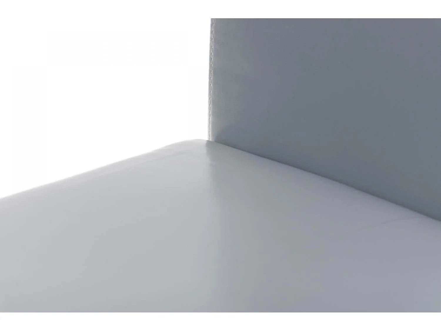 chaise salle à manger - Similicuir & Marron foncé - Gris - Ina