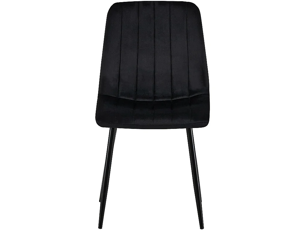 chaise salle à manger - Velours - Noir - Dijon