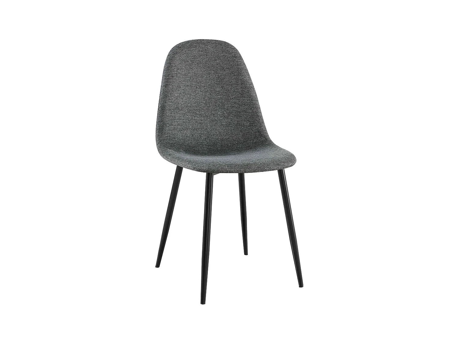 chaise salle à manger - Tissu - Gris - Napier