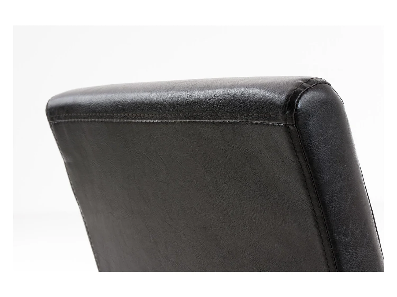 chaise salle à manger - Similicuir & Noir - Marron - Ina